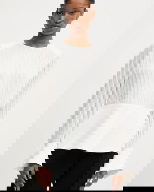 Karl Lagerfeld bluză culoarea alb, uni, A3W11025