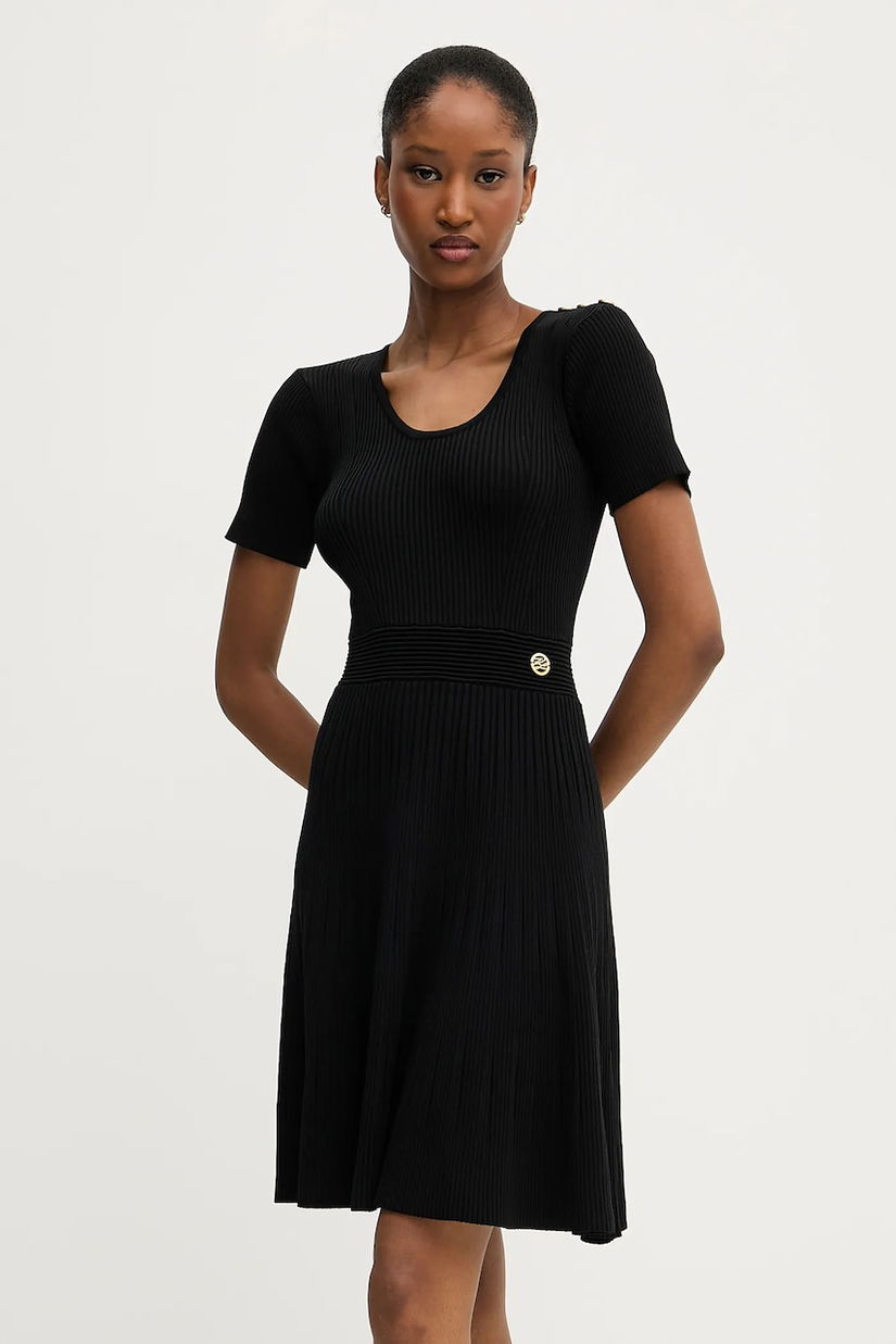 Karl Lagerfeld rochie culoarea negru, mini, evazați, A3W13040