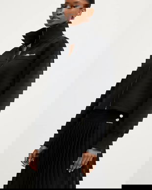 Karl Lagerfeld bluză culoarea negru, cu imprimeu, A3W20017