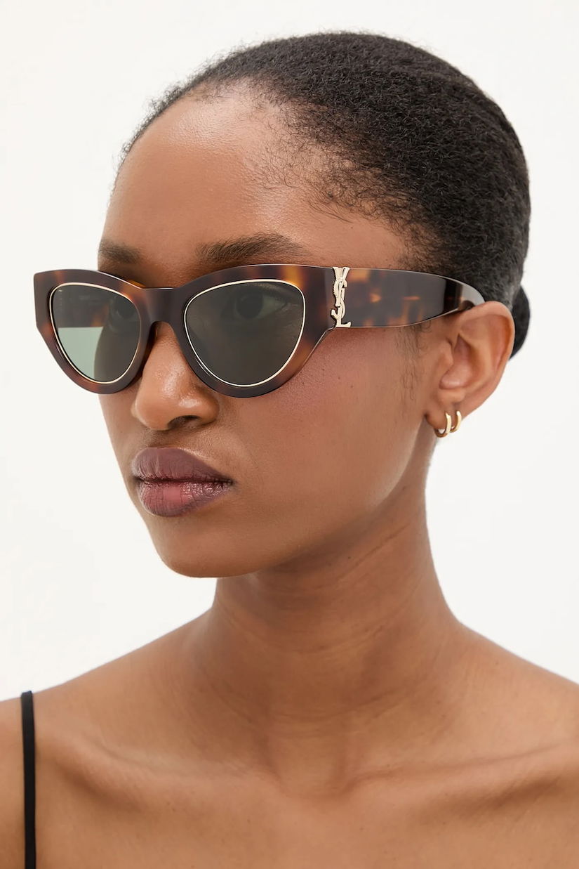 Saint Laurent ochelari de soare culoarea verde, SL M94 RIM