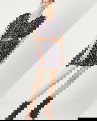 Medicine salopeta culoarea negru, cu decolteu in v