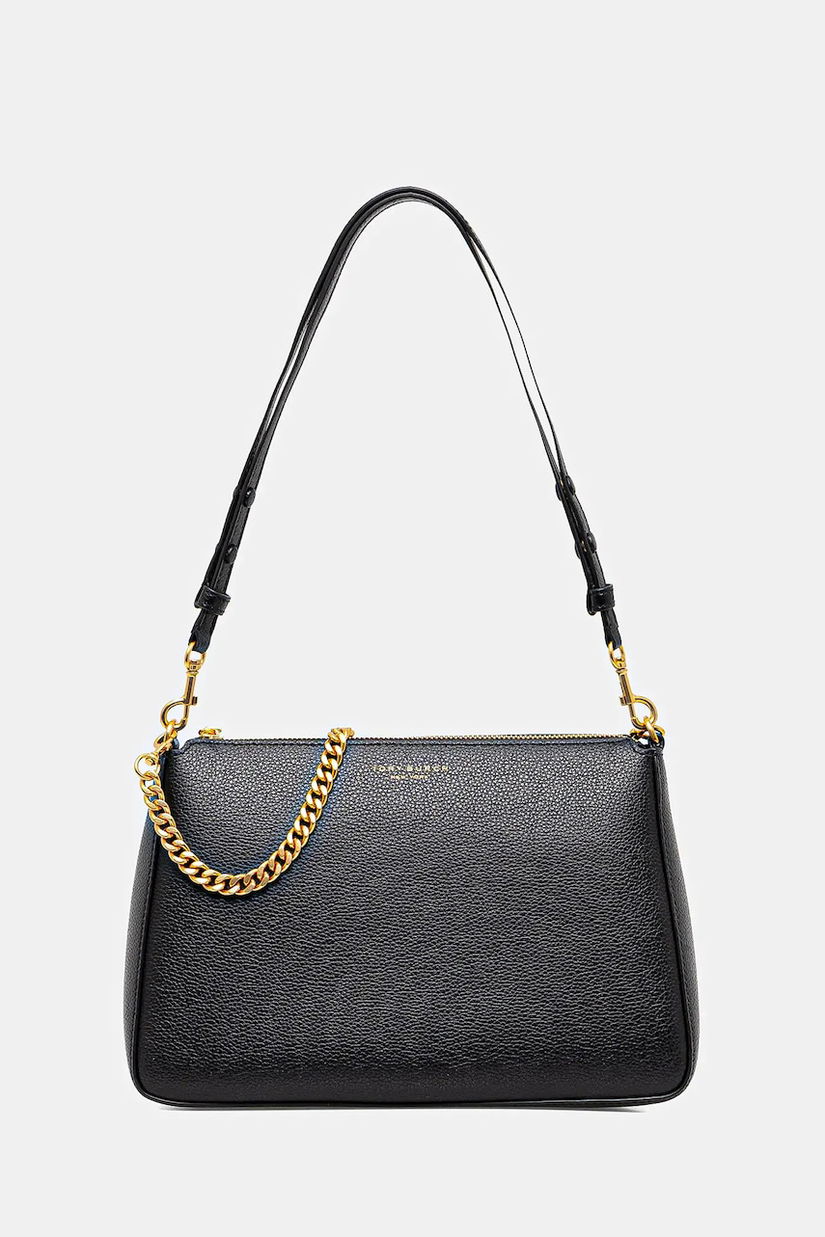Tory Burch poșetă de piele Perry culoarea negru, 175544-001