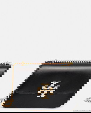 Tory Burch poșetă de piele Eleanor culoarea negru, 166169-001