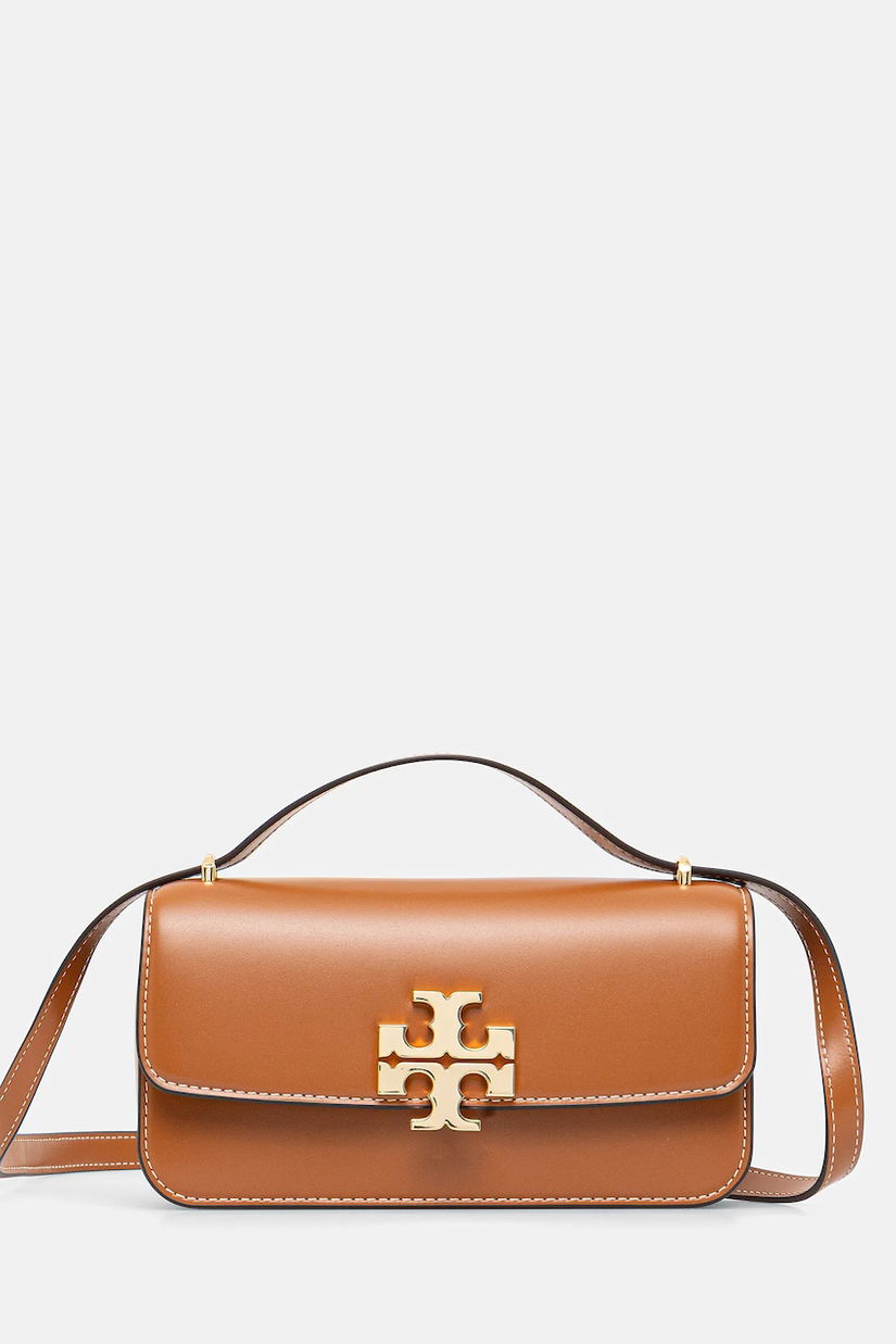 Tory Burch poșetă de piele Eleanor culoarea maro, 158734-200