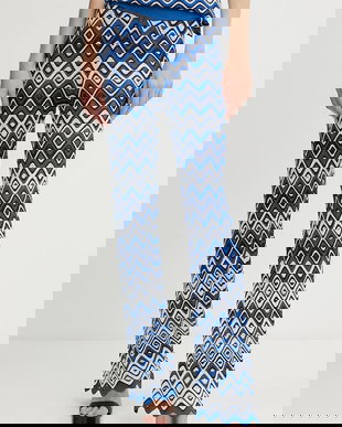 Morgan pantaloni drept, high waist, PALMY