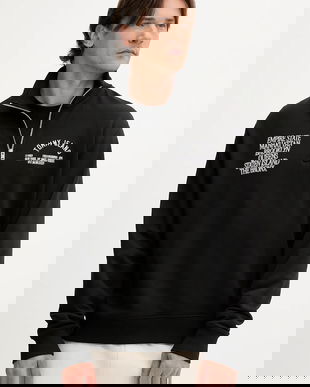 Tommy Jeans hanorac de bumbac culoarea negru, cu imprimeu, DM0DM21797