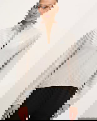 adidas Performance hanorac de antrenament Train Essentials culoarea bej, cu imprimeu, JE6173