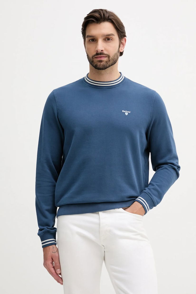 Barbour hanorac de bumbac ROSFORD culoarea bleumarin, uni, MOL0700
