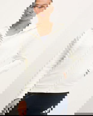 adidas bluză All SZN culoarea bej, cu glugă, uni, JD4689