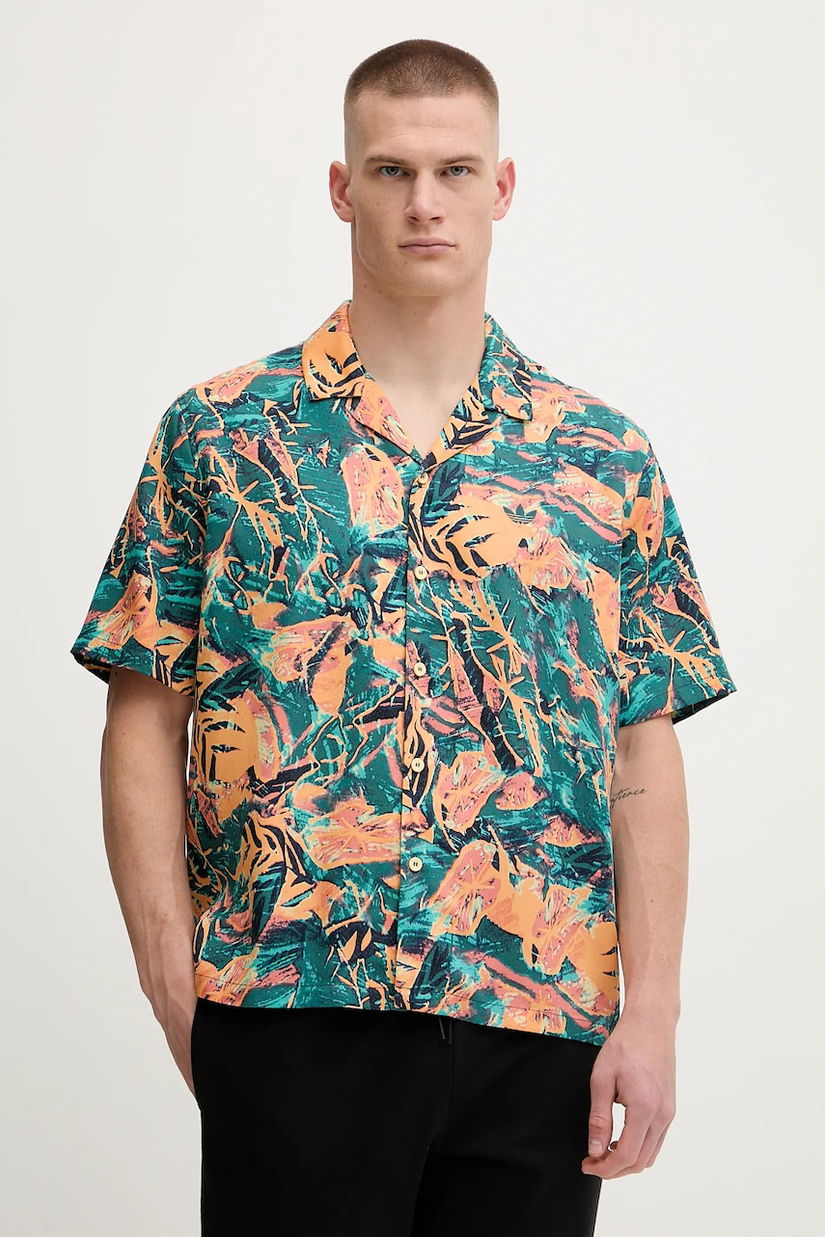 adidas Originals cămașă Resort Shirt culoarea portocaliu, relaxed, KC5901
