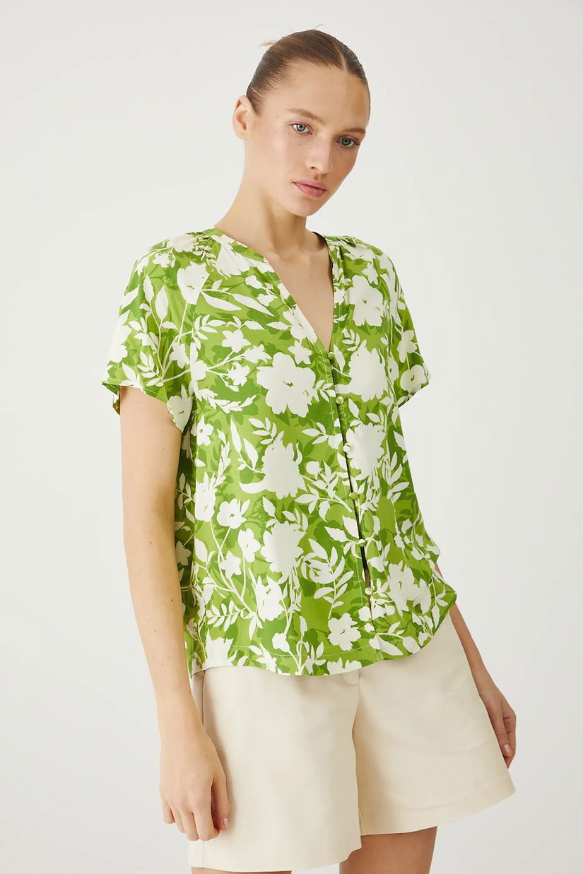 Medicine bluza culoarea verde, modelator