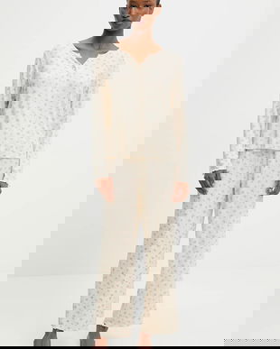 Answear Lab pijama culoarea bej