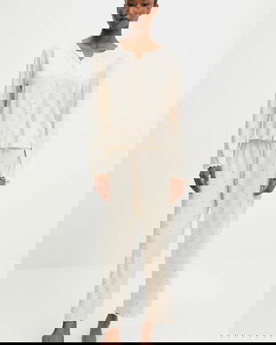 Answear Lab pijama culoarea bej