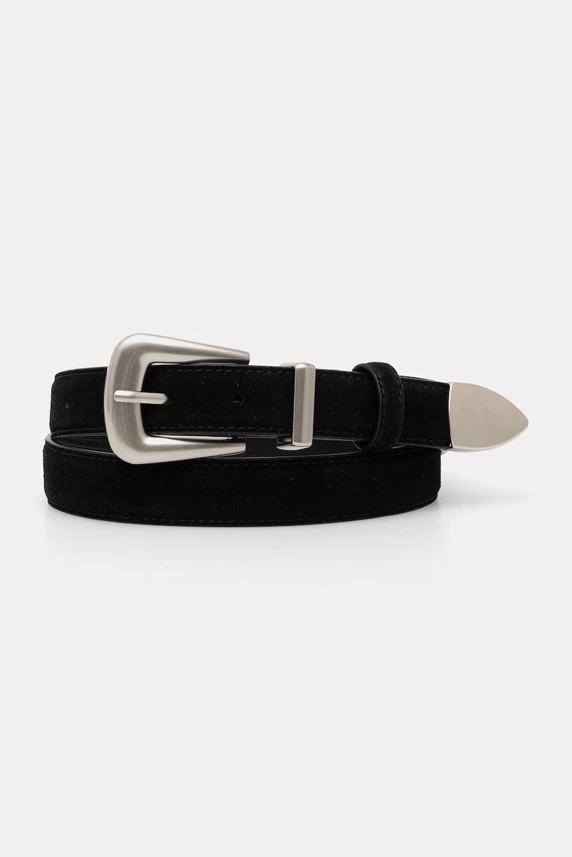 Answear Lab curea de piele culoarea negru