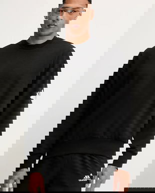 adidas bluză Essential culoarea negru, cu imprimeu, JF3542