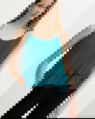 United Colors of Benetton bluză culoarea turcoaz, uni, 4VW95H00B