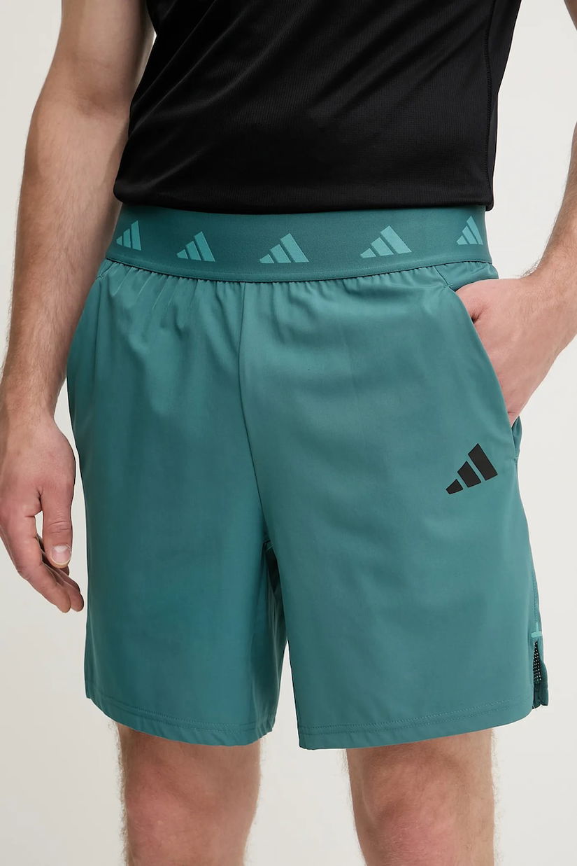 adidas Performance pantaloni scurți de antrenament GYM+ culoarea verde, JW7387