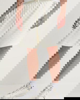 adidas pantaloni scurți din bumbac All SZN culoarea bej, JL6562