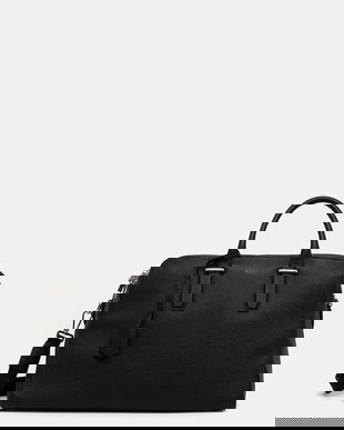 BOSS geantă de piele culoarea negru, 50548231