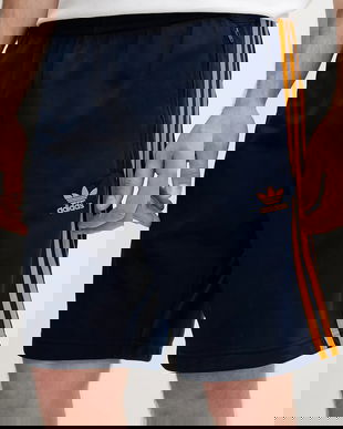 adidas Originals pantaloni scurți Firebird culoarea bleumarin, KA0483