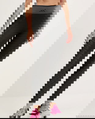 adidas Performance leggins de antrenament WORKOUT ESSENTIALS culoarea negru, cu imprimeu, JE8021