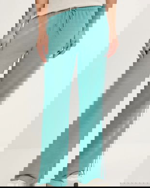 adidas pantaloni de trening 3-Stripes culoarea turcoaz, cu imprimeu, JY3141