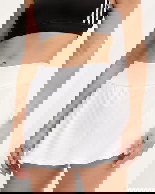 adidas Performance fustă sport Tennis culoarea alb, mini, evazați, JE7102