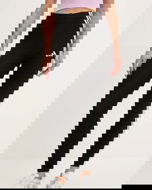 adidas colanți Essentials culoarea negru, cu imprimeu, JW1815