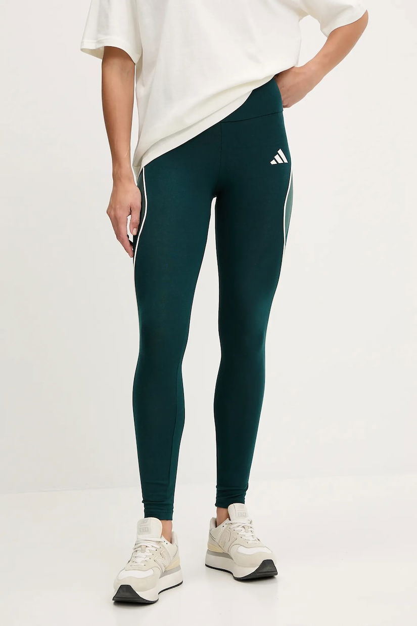 adidas colanți Stadium culoarea verde, cu imprimeu, JW0480