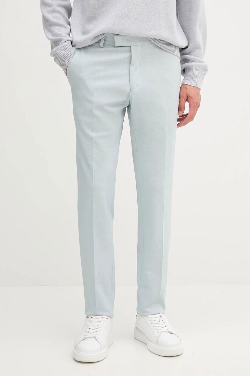 Karl Lagerfeld pantaloni barbati, culoarea gri, mulata, 552018.255002