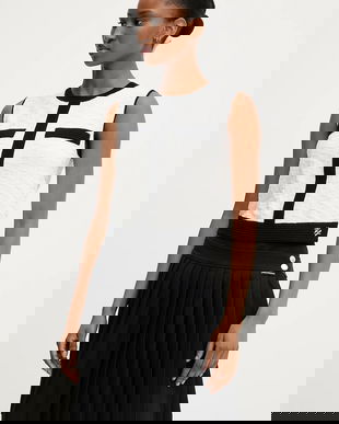 Karl Lagerfeld vestă culoarea alb, A3W18020