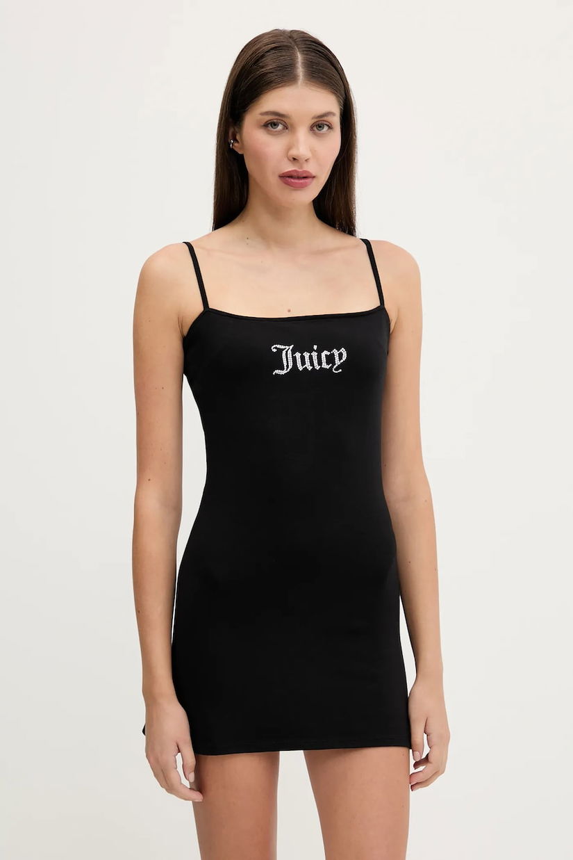 Juicy Couture rochie HAYLEY MINI DRESS culoarea negru, mini, mulată, JCWED225304