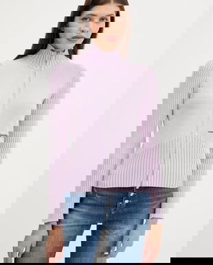 Karl Lagerfeld Jeans cardigan din bumbac culoarea violet, light, A3W18010