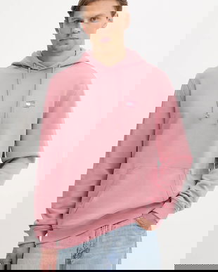 Tommy Jeans hanorac de bumbac bărbați, culoarea portocaliu, DM0DM20258