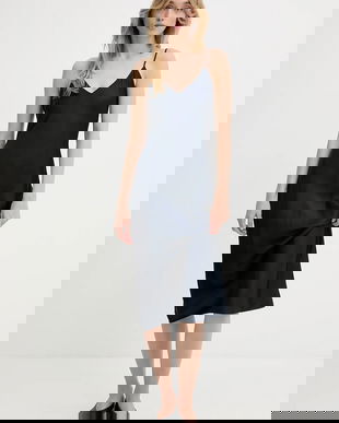 Samsoe Samsoe rochie culoarea negru, midi, drept