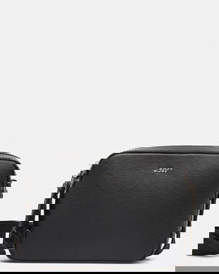 BOSS borsetă de piele culoarea negru, 50548274