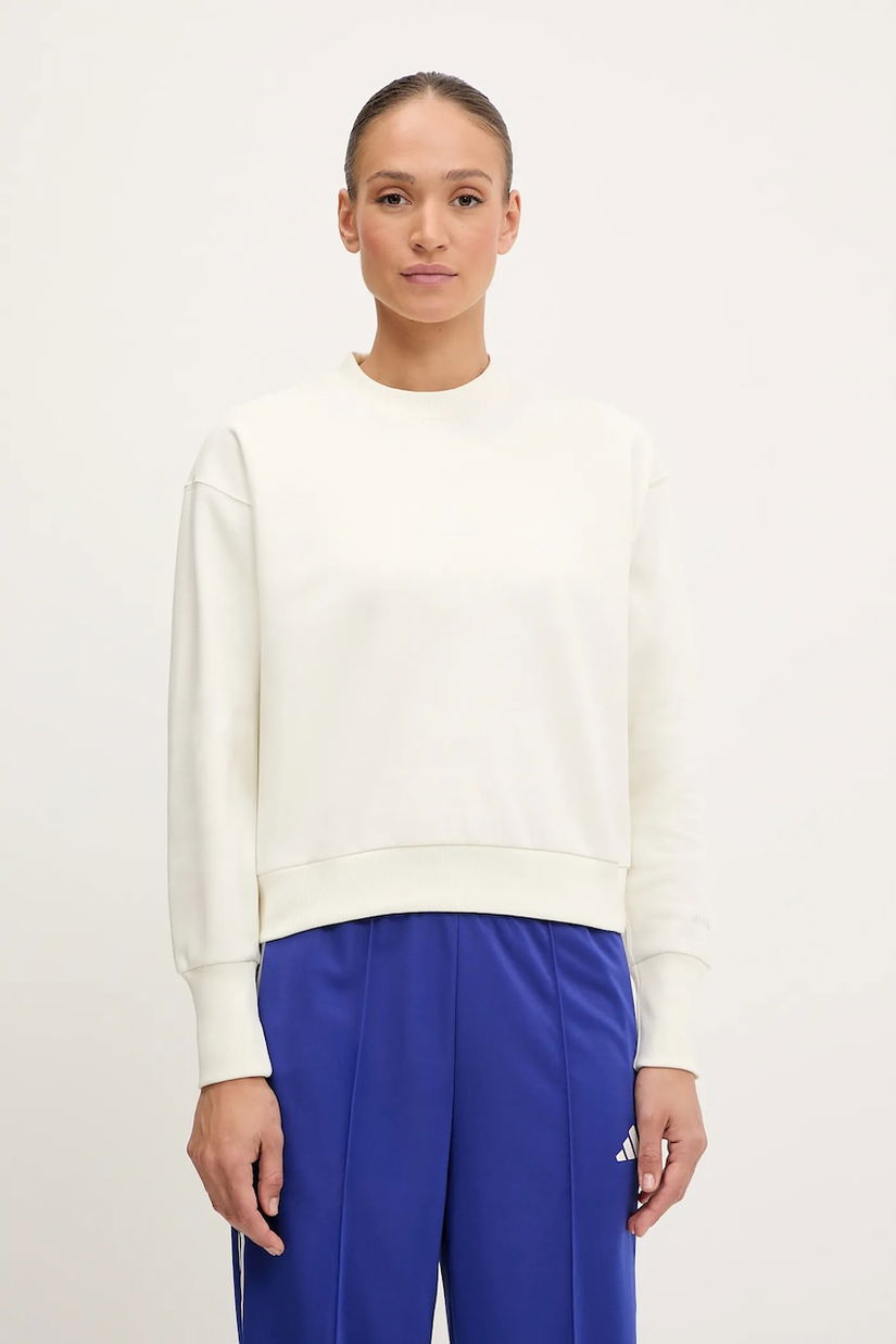 adidas bluză ALL SZN culoarea bej, uni, IY6748