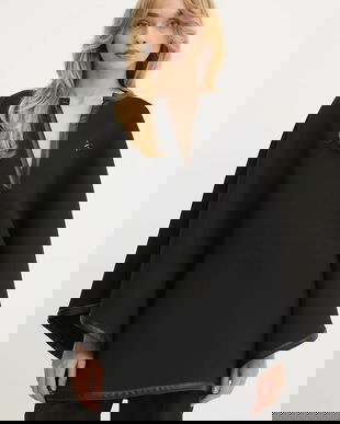 Karl Lagerfeld poncho culoarea negru, A3W20016