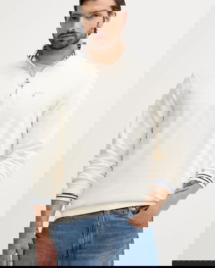 Barbour hanorac de bumbac ROSFORD culoarea bej, neted, MOL0701