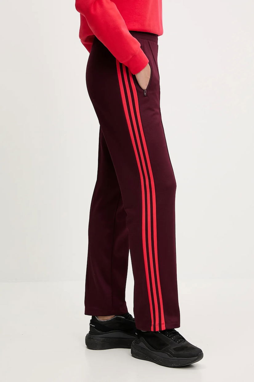 adidas Originals pantaloni de trening GRFX Trackpants culoarea bordo, cu imprimeu, JW6058