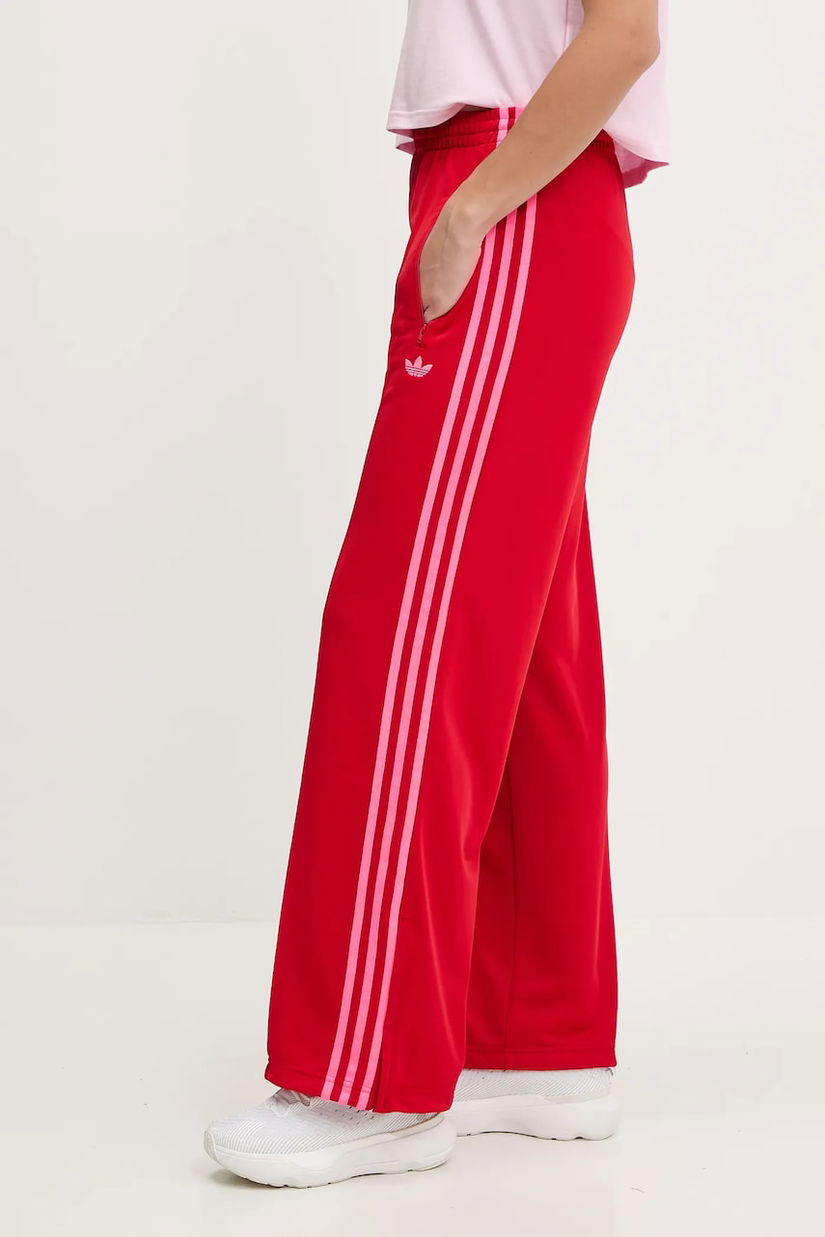 adidas Originals pantaloni de trening Firebird culoarea roșu, cu imprimeu, JW1225