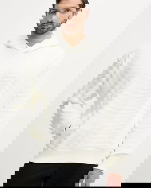 adidas hanorac de bumbac All SZN culoarea bej, cu glugă, neted, JL6558