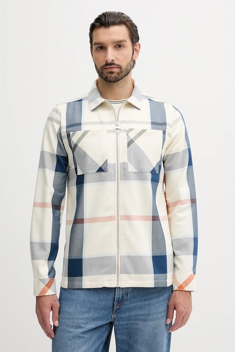 Barbour cămașă din bumbac ETTRICK culoarea bej, relaxed, MOS0305