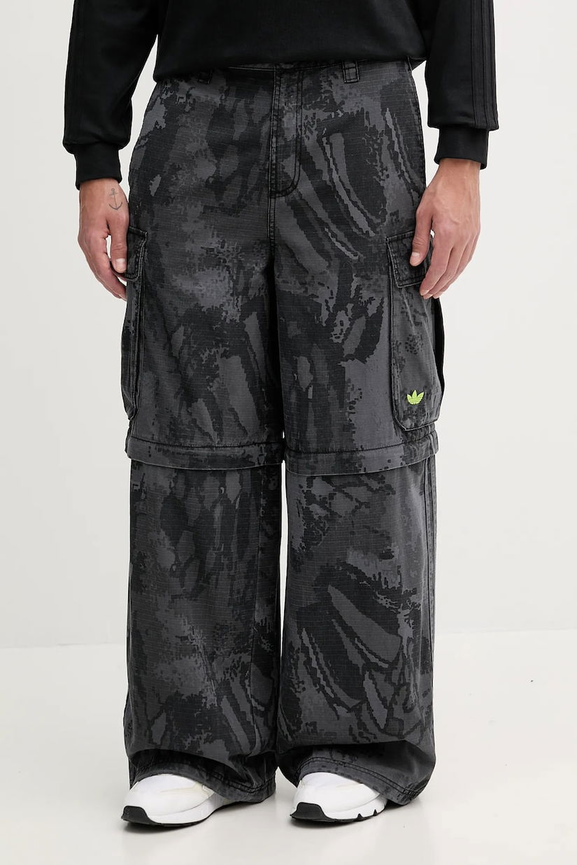 adidas Originals pantaloni Zipoff Cargo culoarea negru, cu fason cargo, KD2253