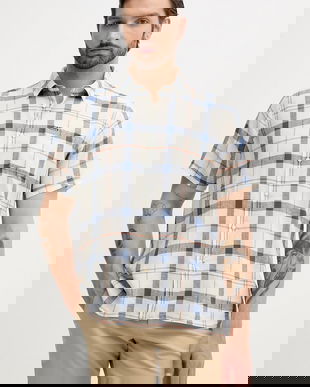 Barbour cămașă de in CROFT cu guler clasic, regular, MSH5197