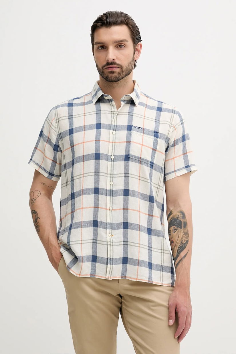 Barbour cămașă de in CROFT cu guler clasic, regular, MSH5197