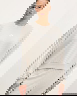 adidas bluză Essentials culoarea bej, cu imprimeu, JE0014