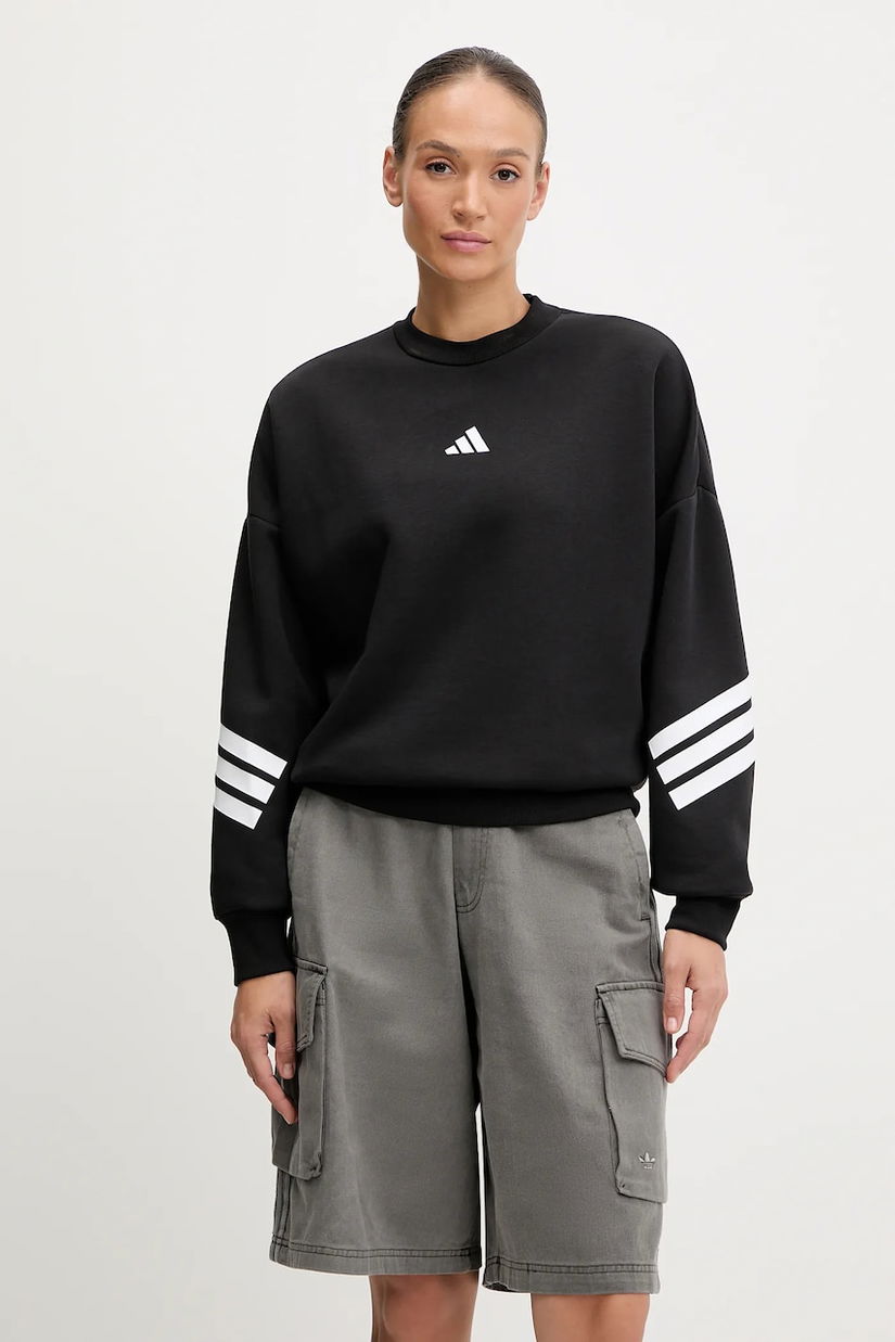 adidas bluză Future Icons culoarea negru, cu imprimeu, JE0203