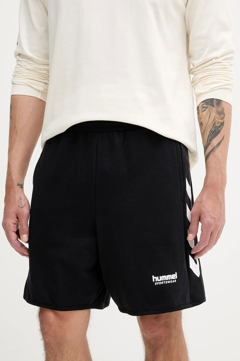 Hummel pantaloni scurți din bumbac culoarea negru, 227562