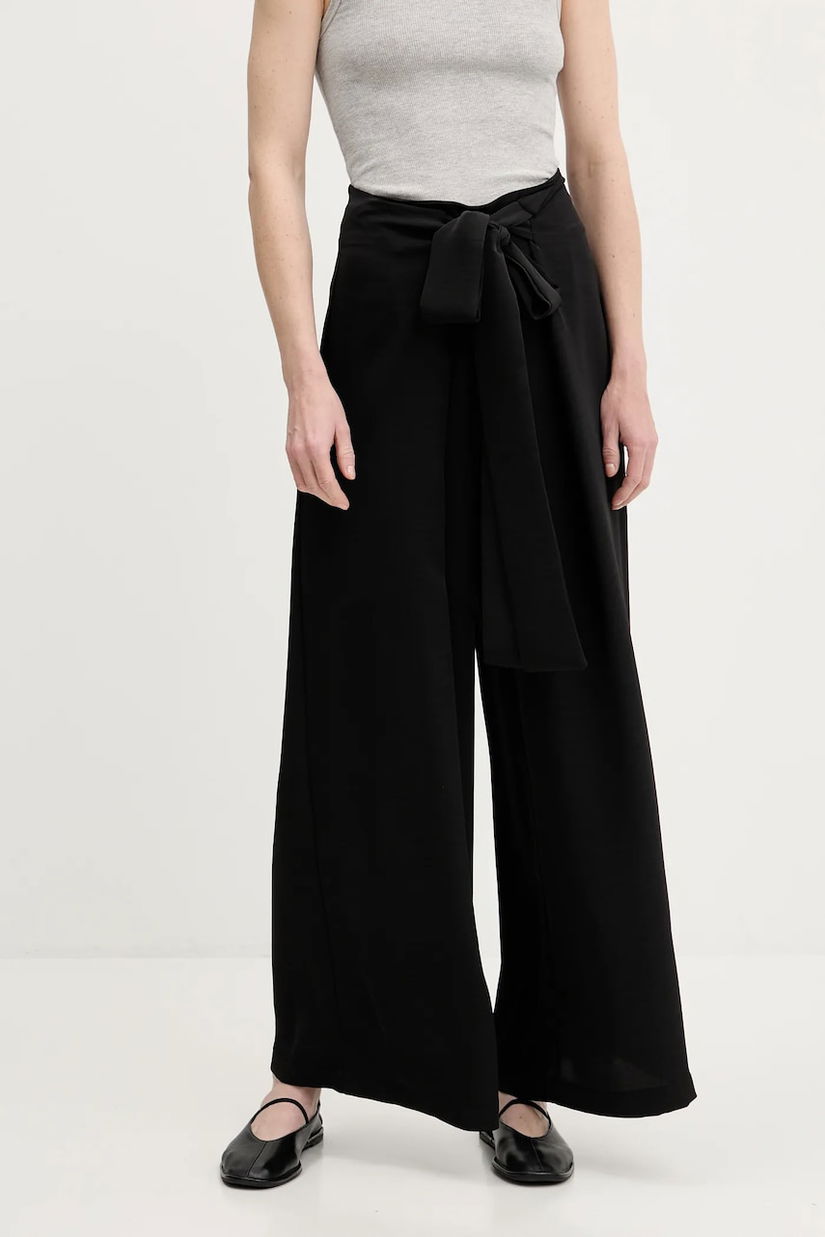 Answear Lab pantaloni culoarea negru, lat, high waist